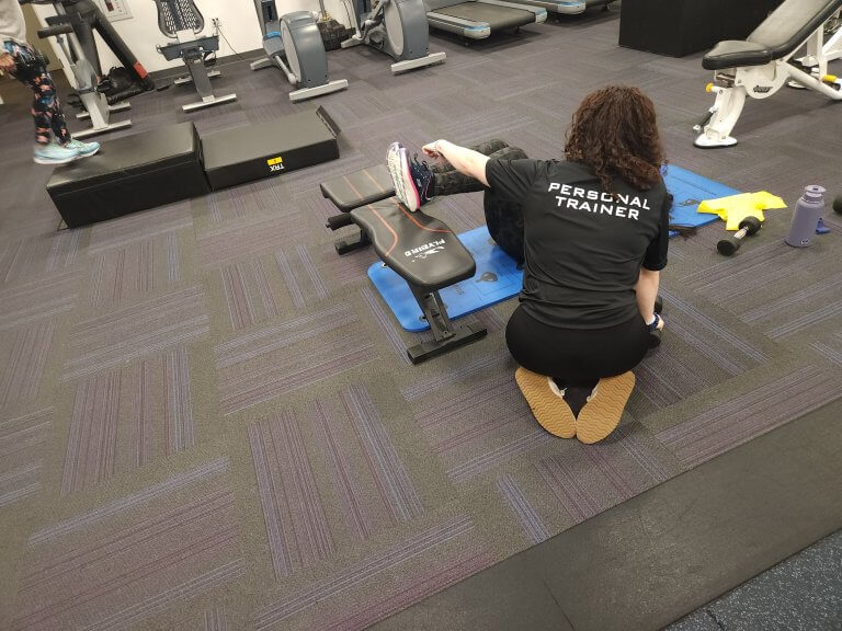 Personal trainer training at Fit4Blast Gym in Piscataway NJ